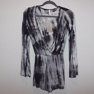 Long Sleeve Tie Dye Romper
